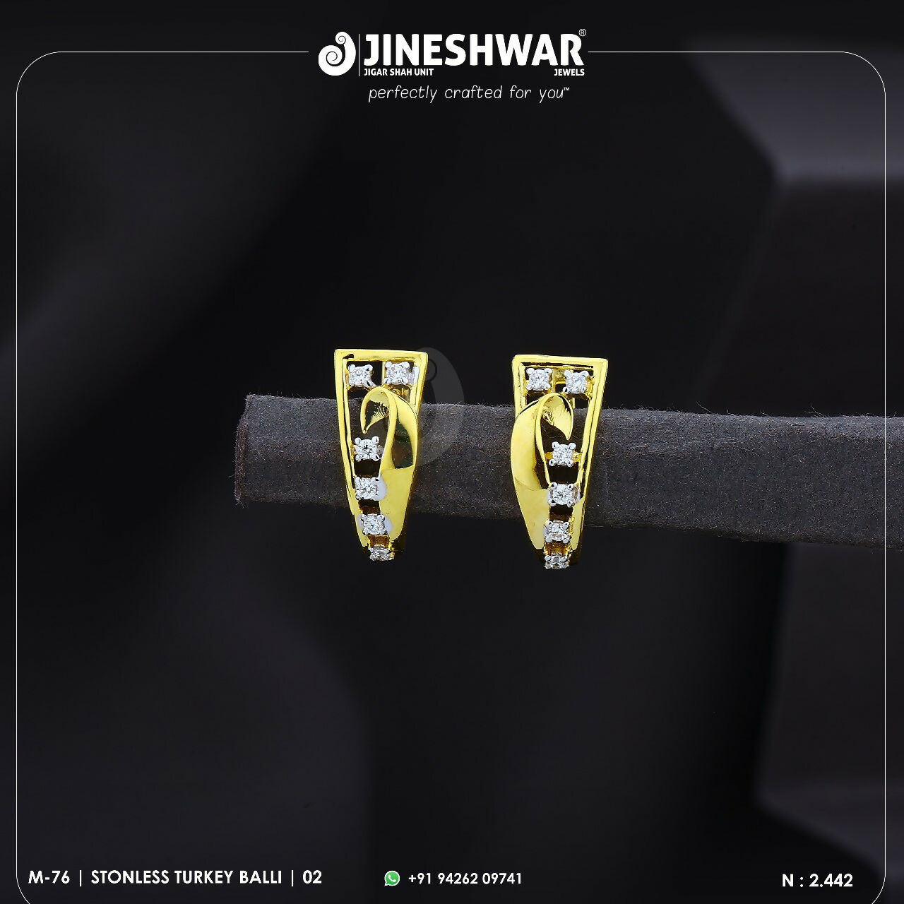 18kt Stonless Turkey Bali Sarafa Bazar India