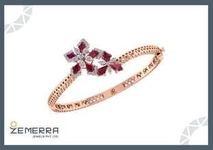 14k Rose Gold Diamond Bracelets - Fine Jewelry For Her Sarafa Bazar India