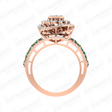 Most Loved Style Diamond Ring in 14K Rose Gold Sarafa Bazar India