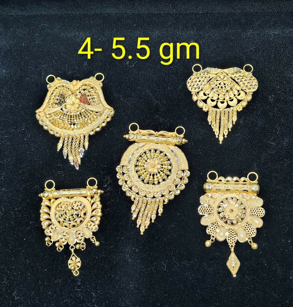 Gold Mangalsutra Pendants Sarafa Bazar India
