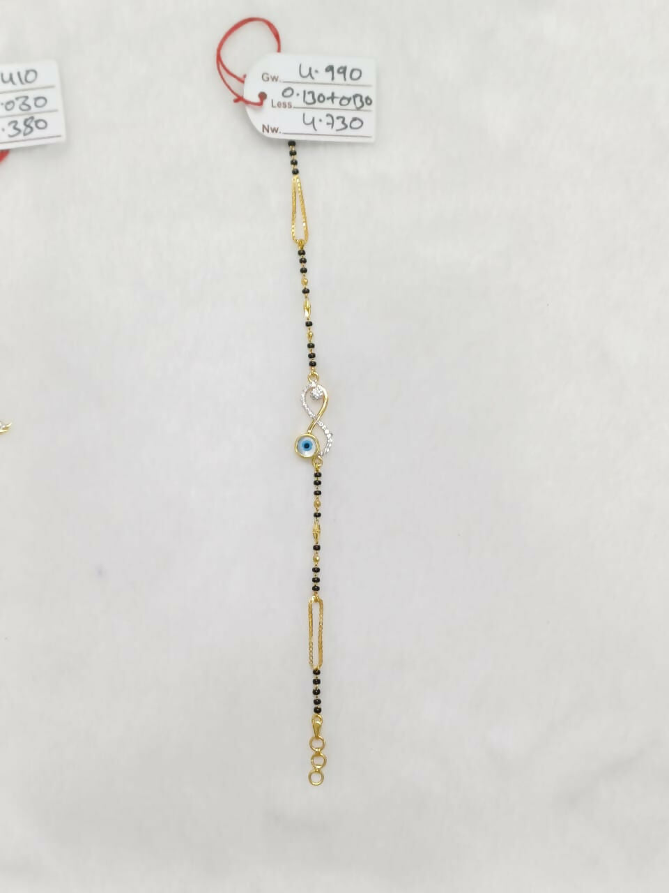 22kt CZ Hand Mangalsutra Bracelet Sarafa Bazar India