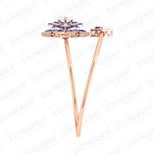 14K Gold Diamond Bracelet Star-shaped Floral Design Sarafa Bazar India