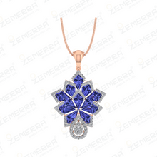 14K Gold Diamond Pendant Set for Women Sarafa Bazar India