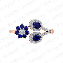 14K Rose Gold Diamond Engagement Ring For Her Sarafa Bazar India