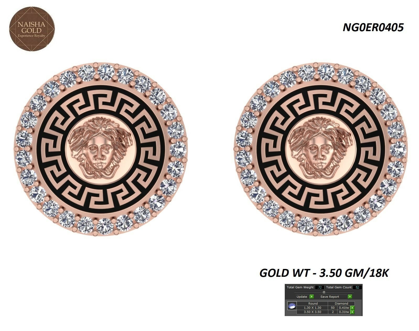 18kt Rose Gold Tops Sarafa Bazar India