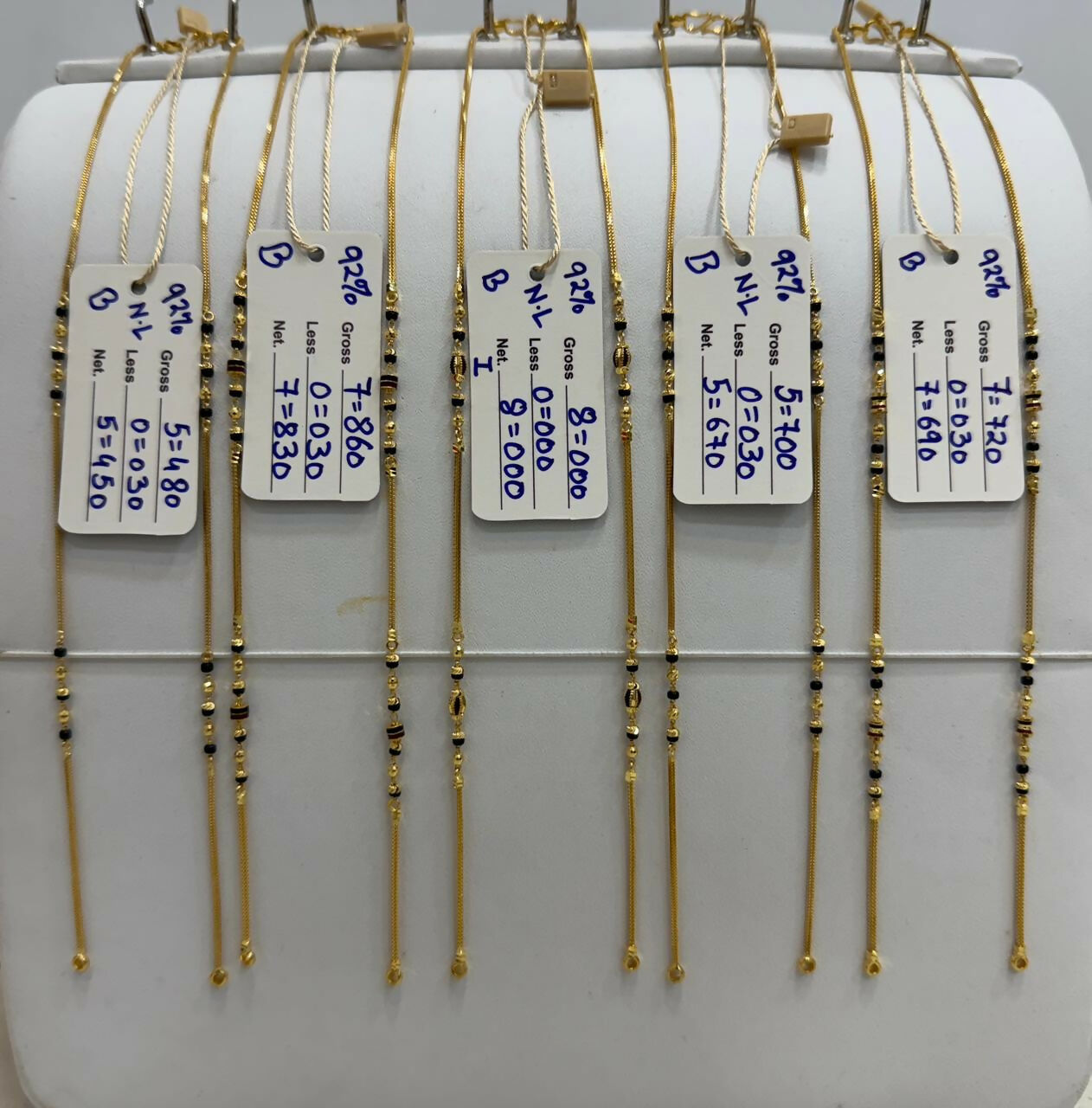 Gold Mangalsutra Chains Sarafa Bazar India