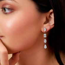 Multi-Shape Long Diamond Earrings Sarafa Bazar India