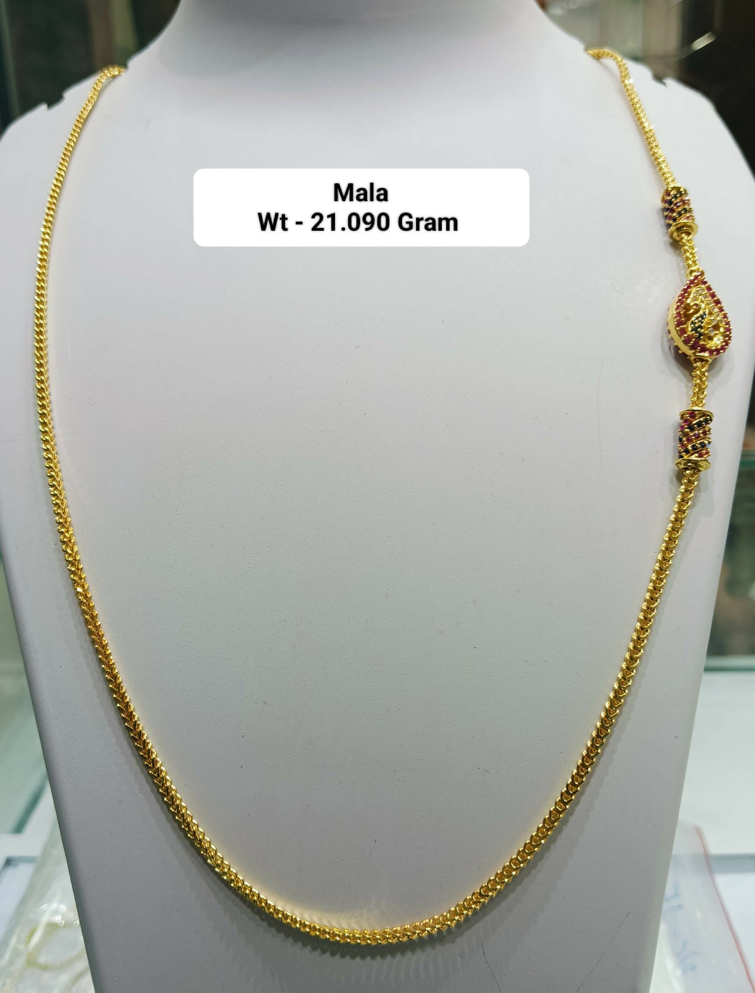 925 Silver Yellow Gold Plated Mala Sarafa Bazar India