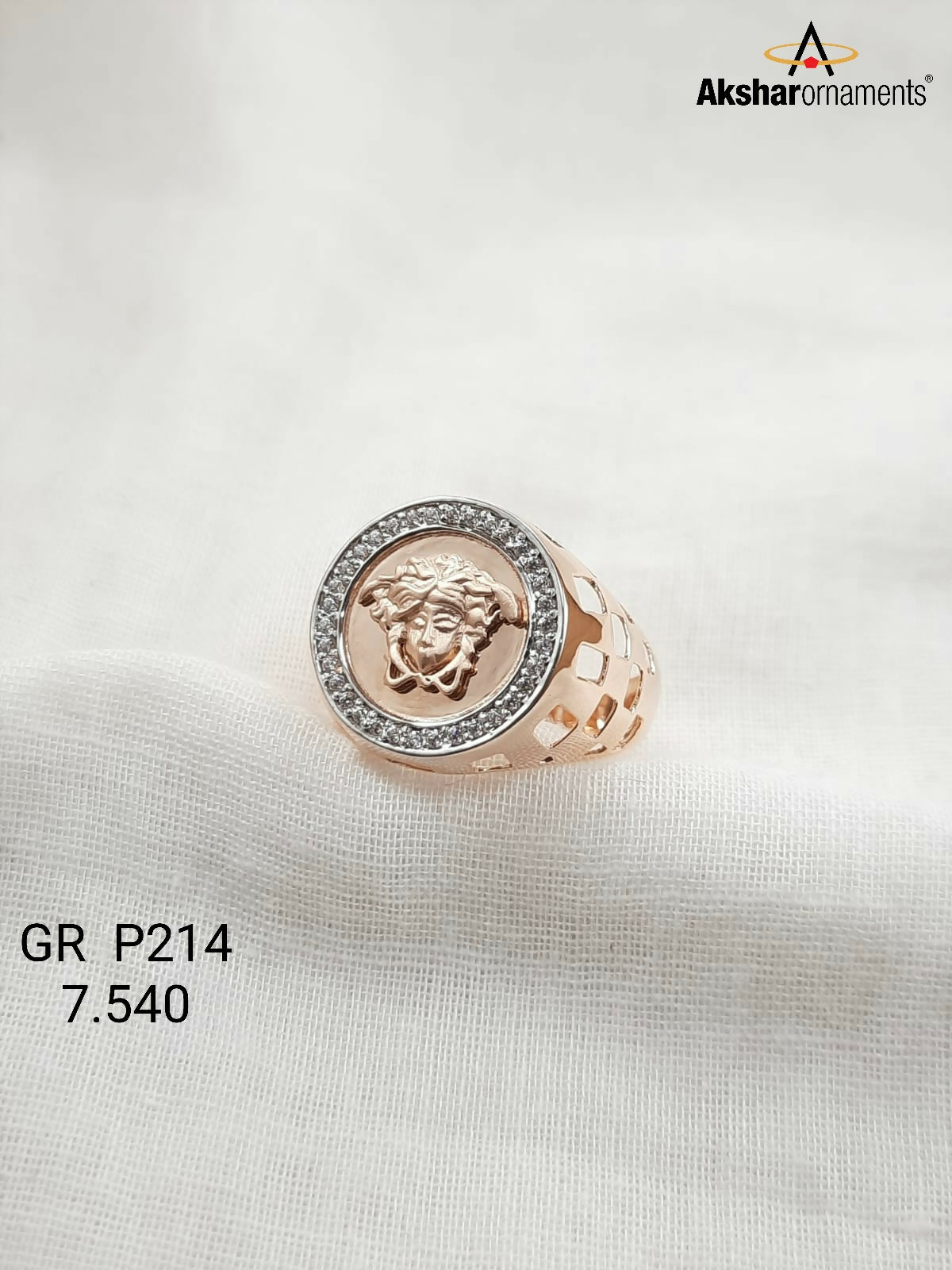 Rose Gold gents Ring Sarafa Bazar India