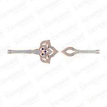Dazzling Diamond Floral Patterned Bracelet In 14K Gold Sarafa Bazar India