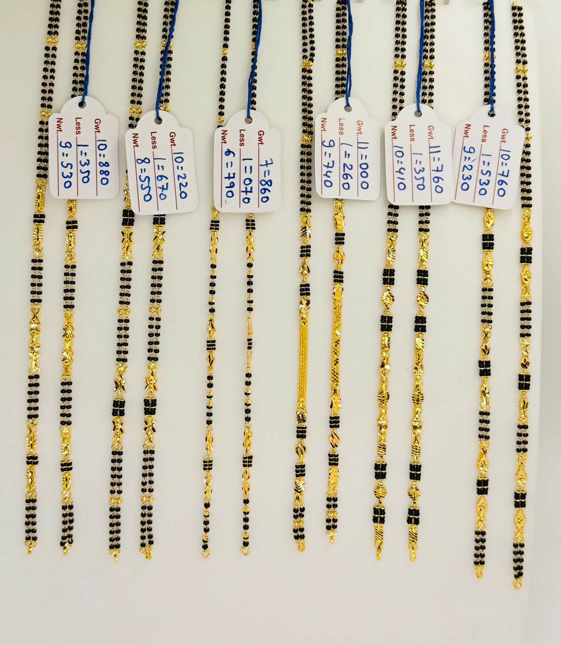 Gold Mangalsutra Chains Sarafa Bazar India