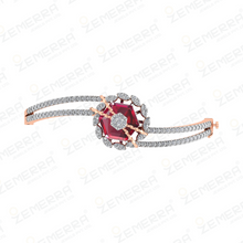 Radiant 14K Rose Gold Diamond Fancy Gemstone Bracelets Sarafa Bazar India
