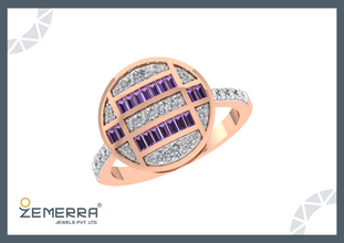 Lavish 14K Gold Diamond Baguette Cut Cluster Ring