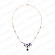 14k Rose Gold Diamond Unique Pendant Chain For Women Sarafa Bazar India