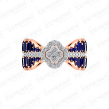 Popular Choice Diamond Halo RIng in 14K Rose Gold Sarafa Bazar India