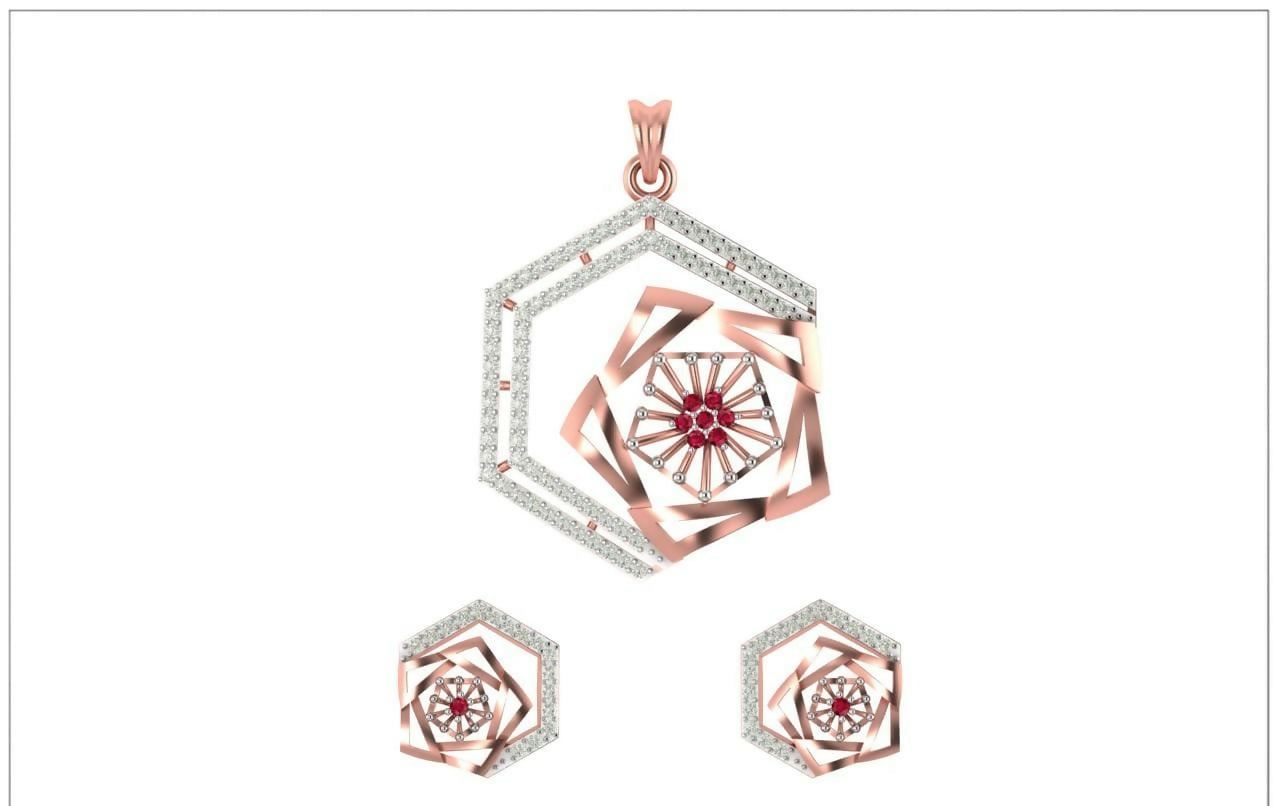 Rose Gold Pendant Set 7