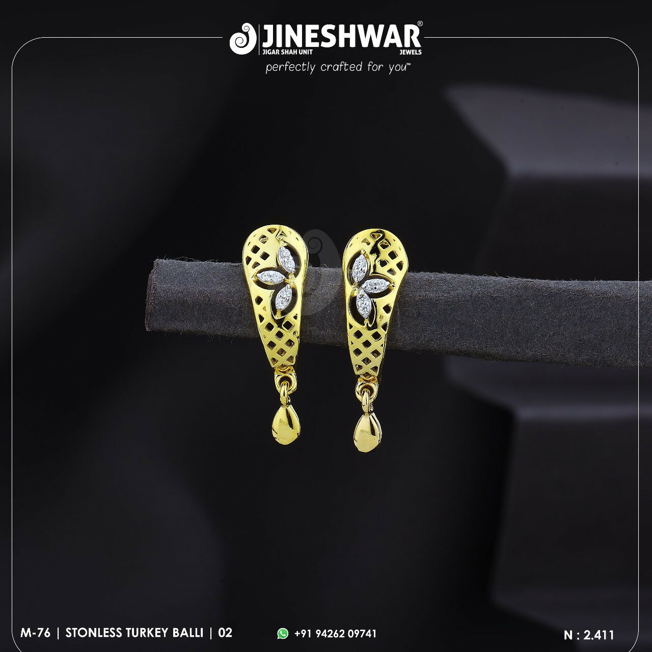 18kt Stonless Turkey Bali Sarafa Bazar India