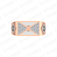 Radiant 14K Rose Gold Diamond Men's Ring New Design Sarafa Bazar India