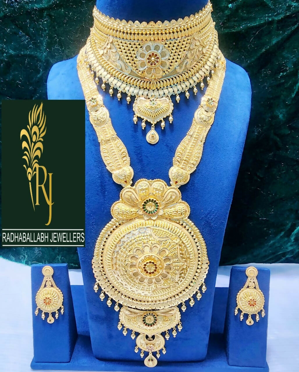 Gold Choker & Long Set Sarafa Bazar India