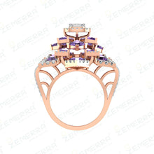 14K Gold Diamond Floral Rings - New Design Sarafa Bazar India