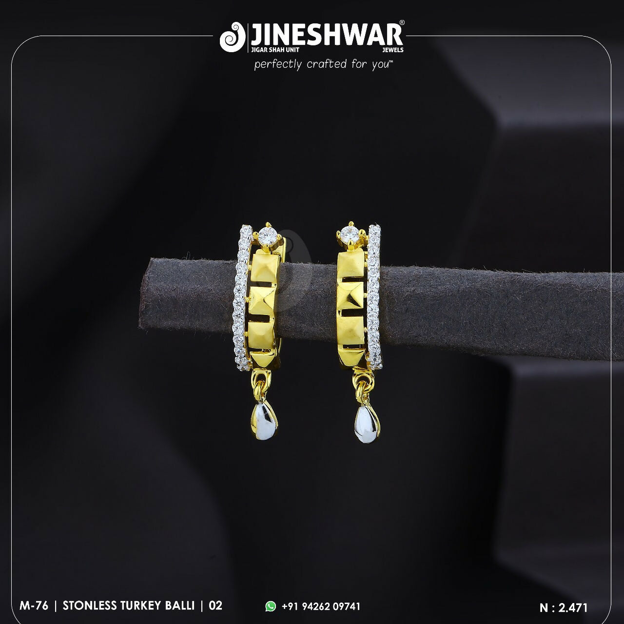 18kt Stonless Turkey Bali Sarafa Bazar India