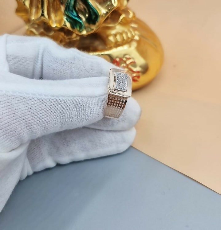 Rose Gold CZ Gents Rings