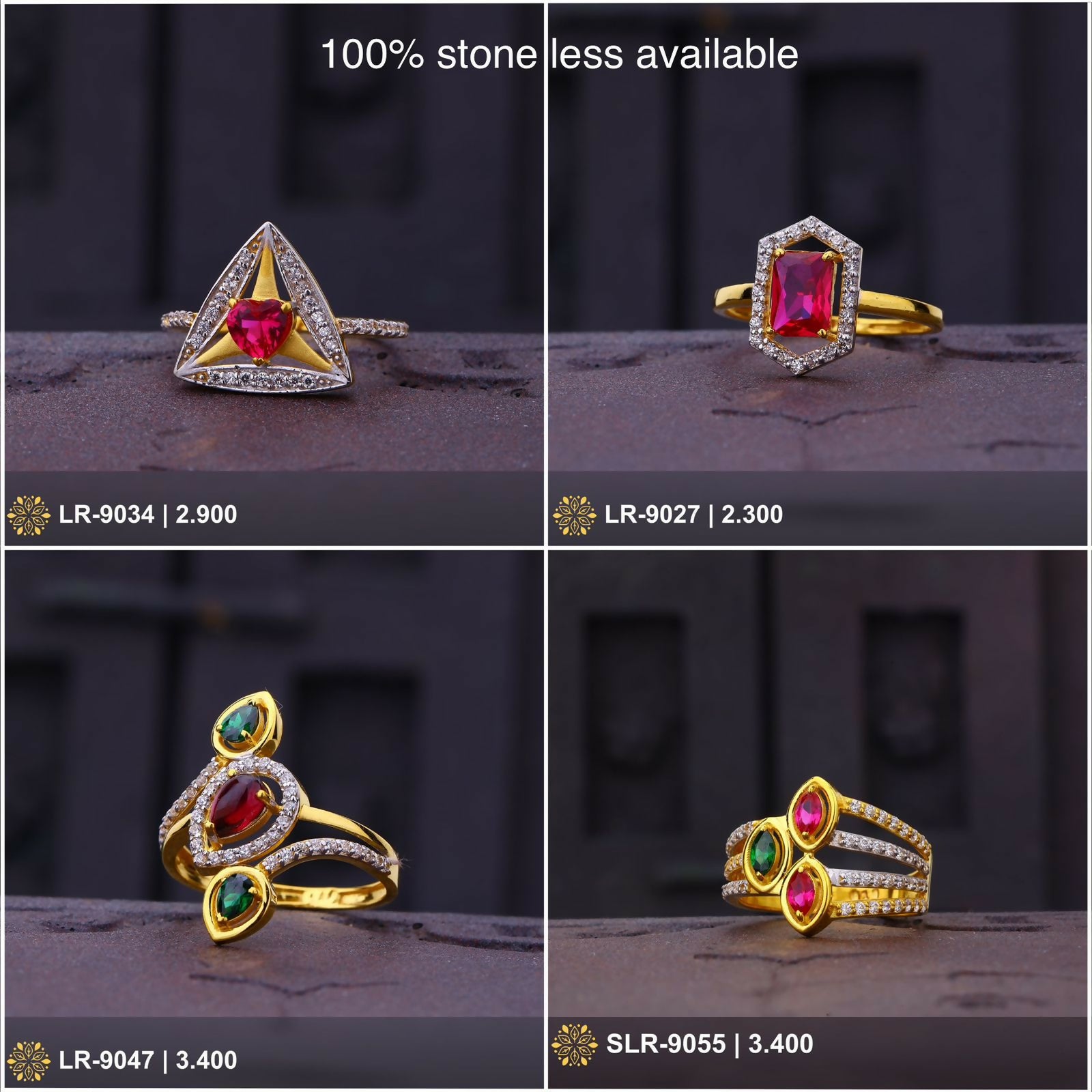 CZ Ladies Rings Sarafa Bazar India