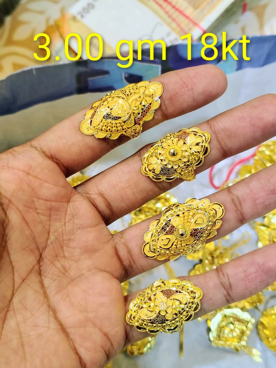 Gold Ladies Rings Sarafa Bazar India