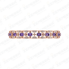 14K Rose Gold & Nuture Diamond Emerald Bangles Sarafa Bazar India