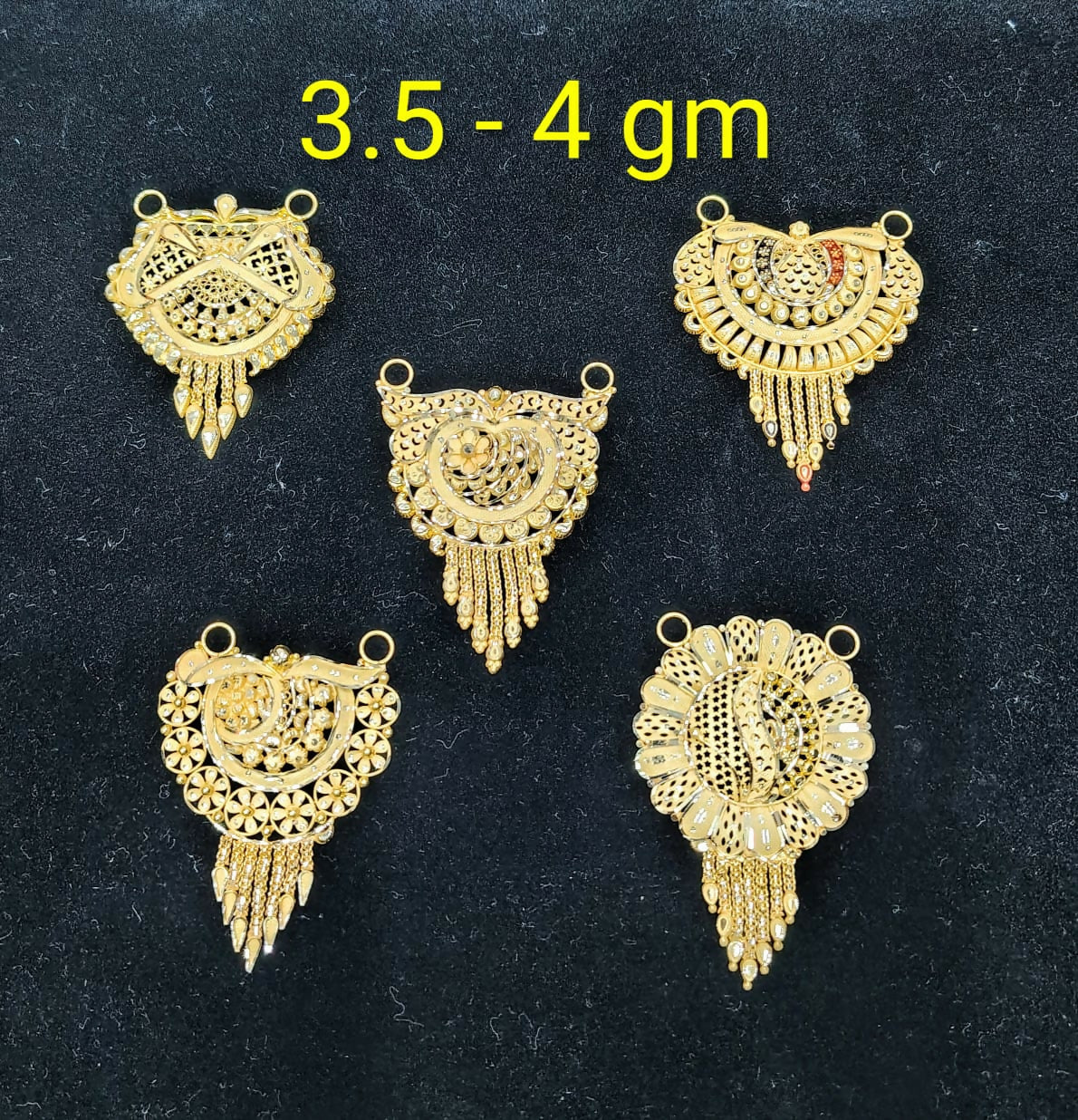 Gold Mangalsutra Pendants Sarafa Bazar India