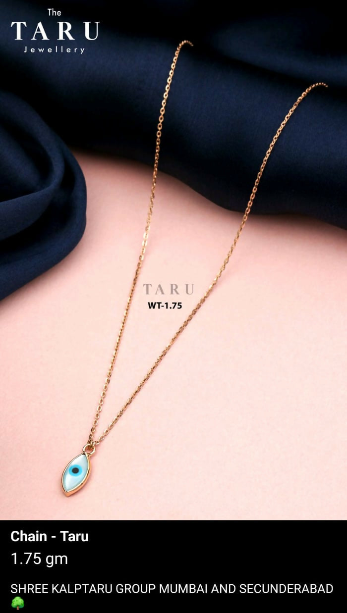 Rose Gold Evil Eye Chain Set Sarafa Bazar India