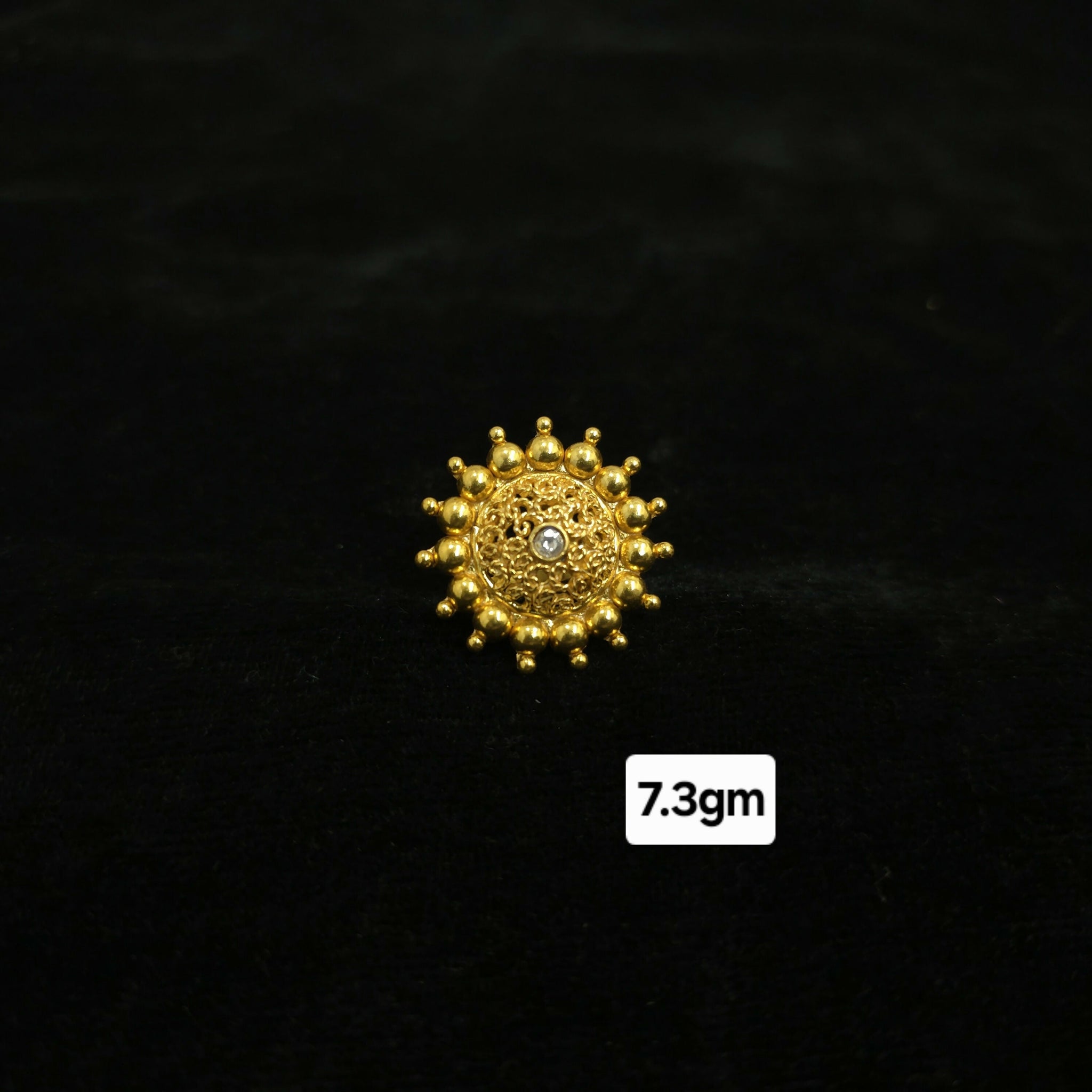 Gold Plated Silver Ring Sarafa Bazar India