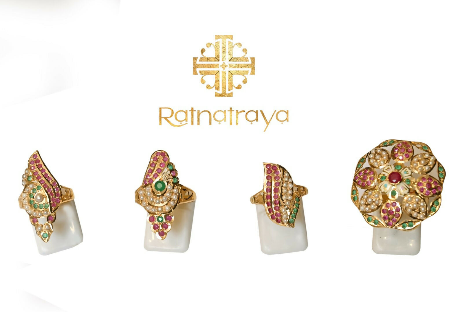 Jadau Ladies Rings Sarafa Bazar India