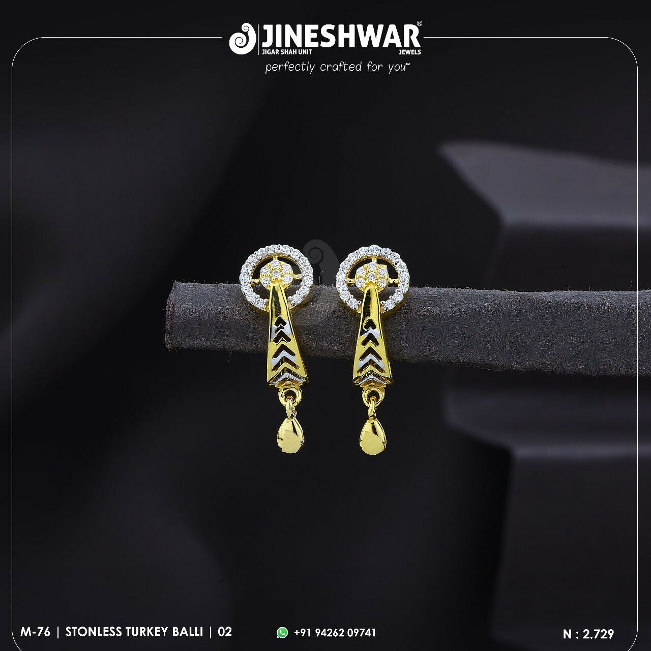 18kt Stonless Turkey Bali Sarafa Bazar India