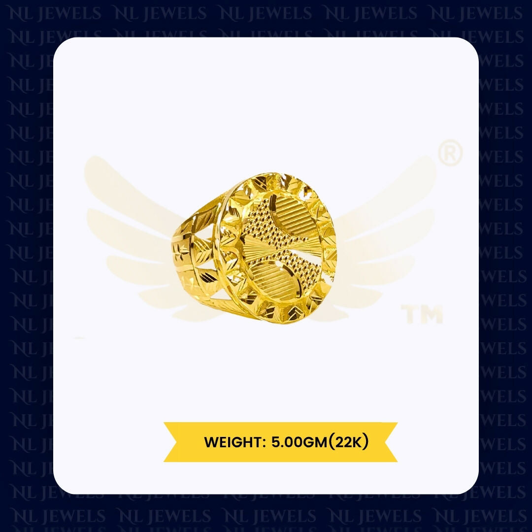 22kt Handmade Gents Ring Sarafa Bazar India