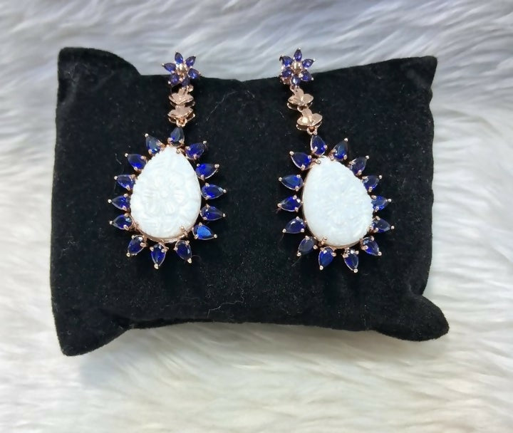 Rose Gold Earrings Sarafa Bazar India