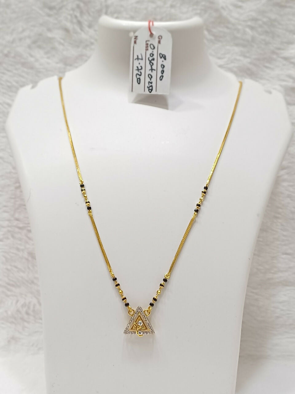 22kt CZ Fancy Mangalsutra Sarafa Bazar India