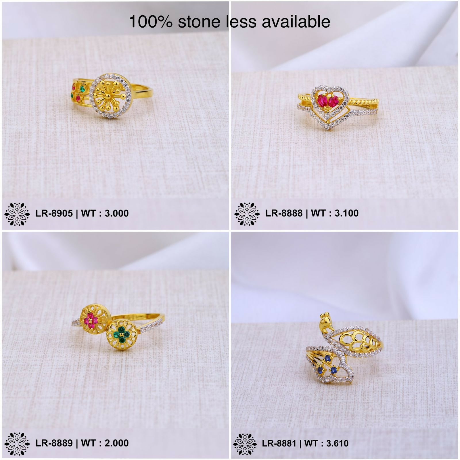 CZ Ladies Rings Sarafa Bazar India