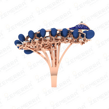 Trendy 14K Gold Diamond Peacock Ring Design new Collection Sarafa Bazar India