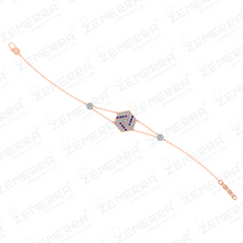 Stylish 14K Rose Gold Diamond Loose Bracelets For Her Sarafa Bazar India