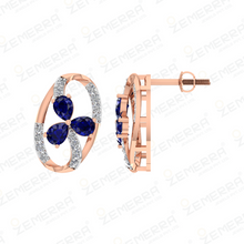 Fashionable 14K Rose Gold Diamond Floral Pendant Set Sarafa Bazar India