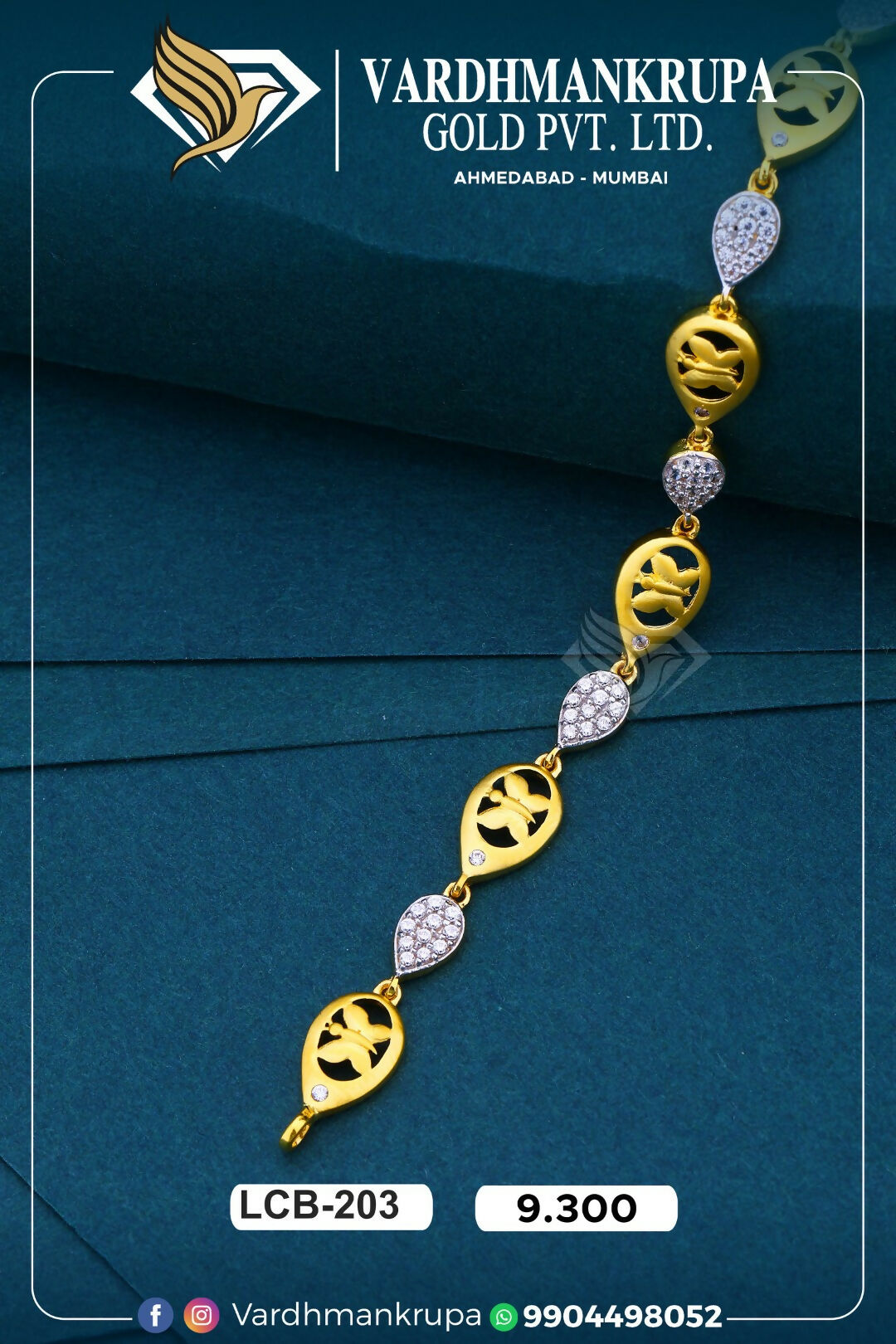 CZ Ladies Bracelet Sarafa Bazar India