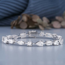 Multi Shape Diamonds Tennis Bracelet Sarafa Bazar India