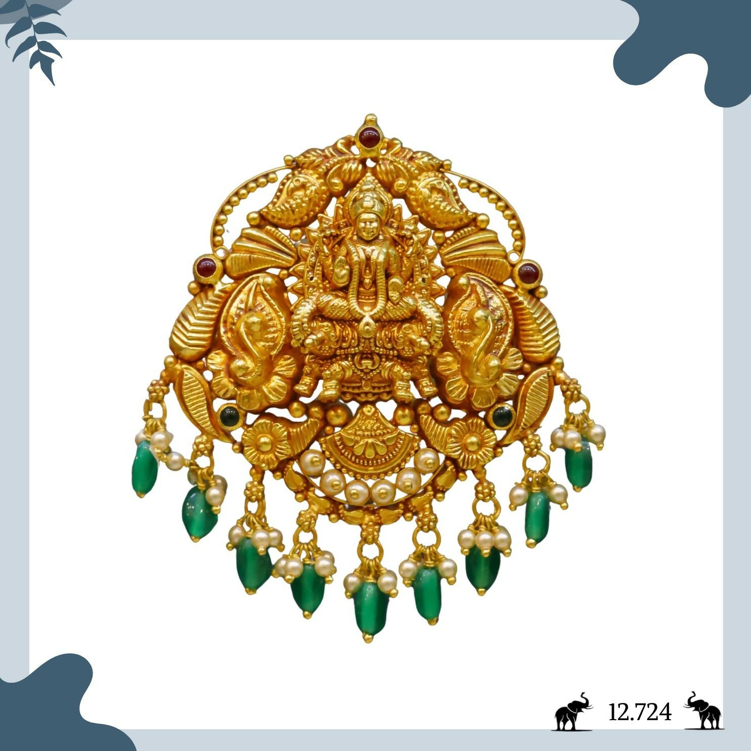 Antique Temple Pendant Sarafa Bazar India