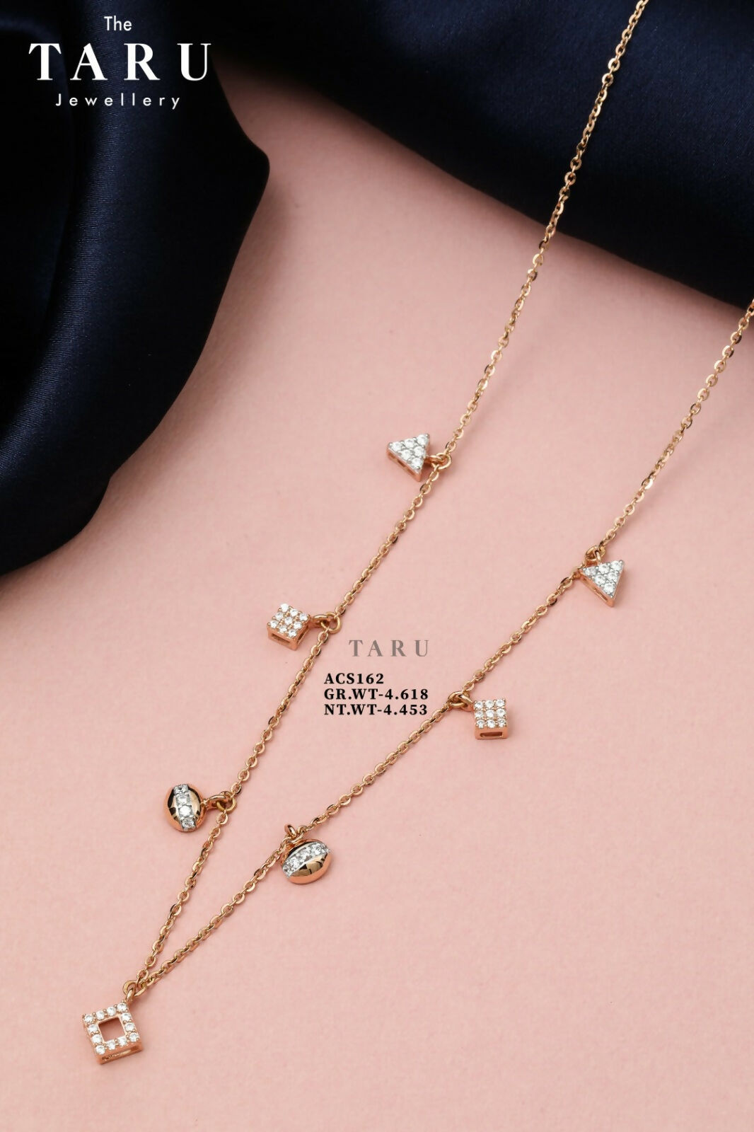 Rose Gold Chain Set Sarafa Bazar India