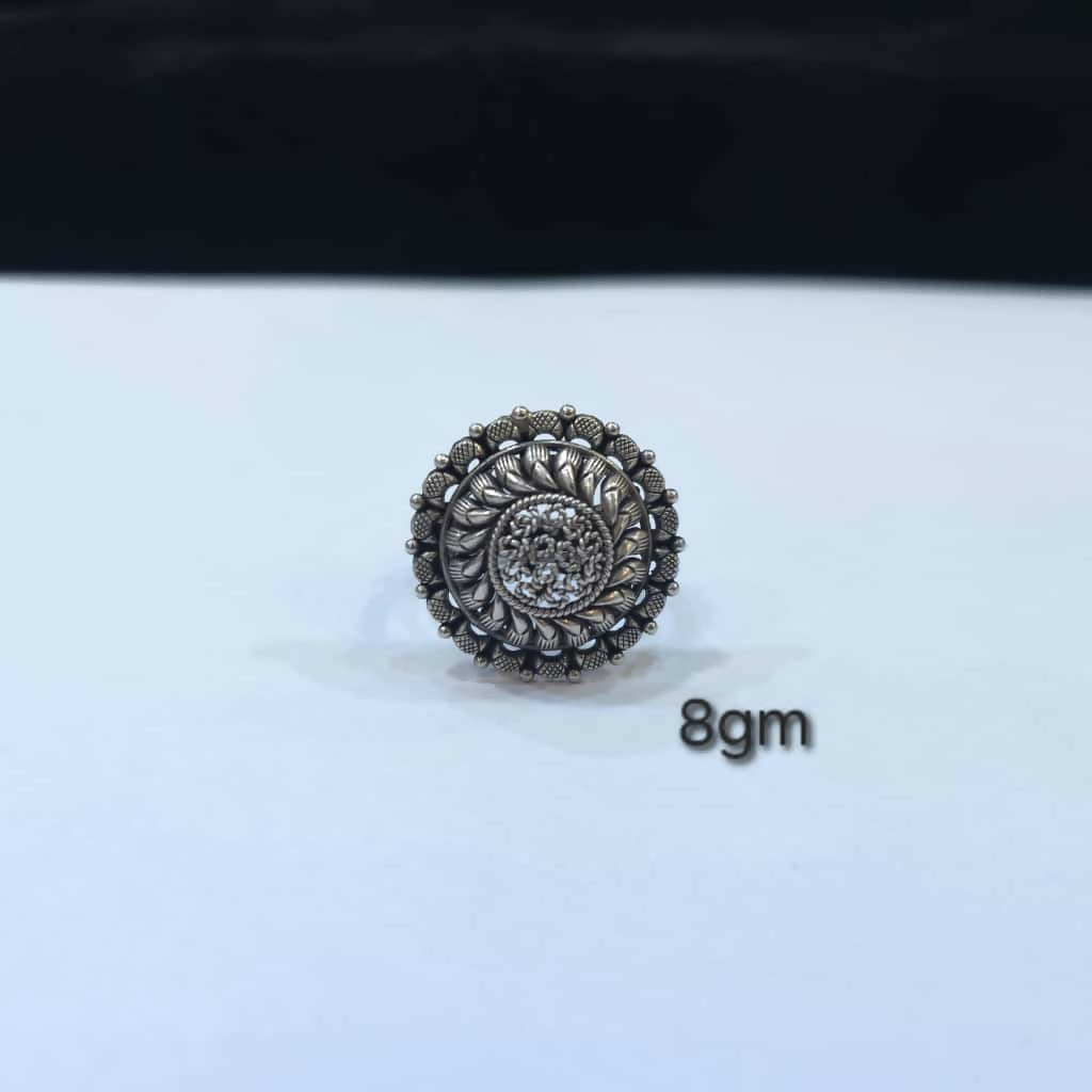 Silver Antique Ladies Ring Sarafa Bazar India