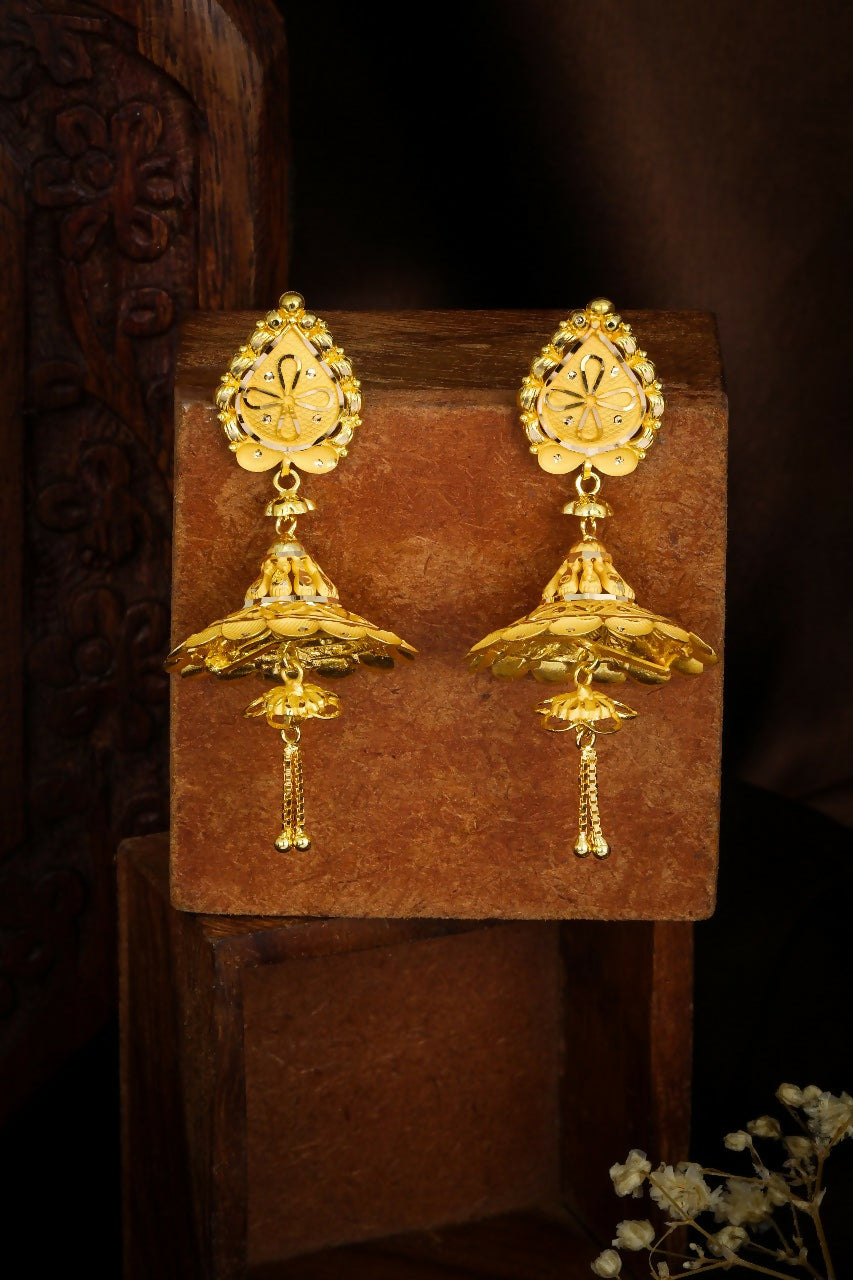 Gold Earrings Sarafa Bazar India