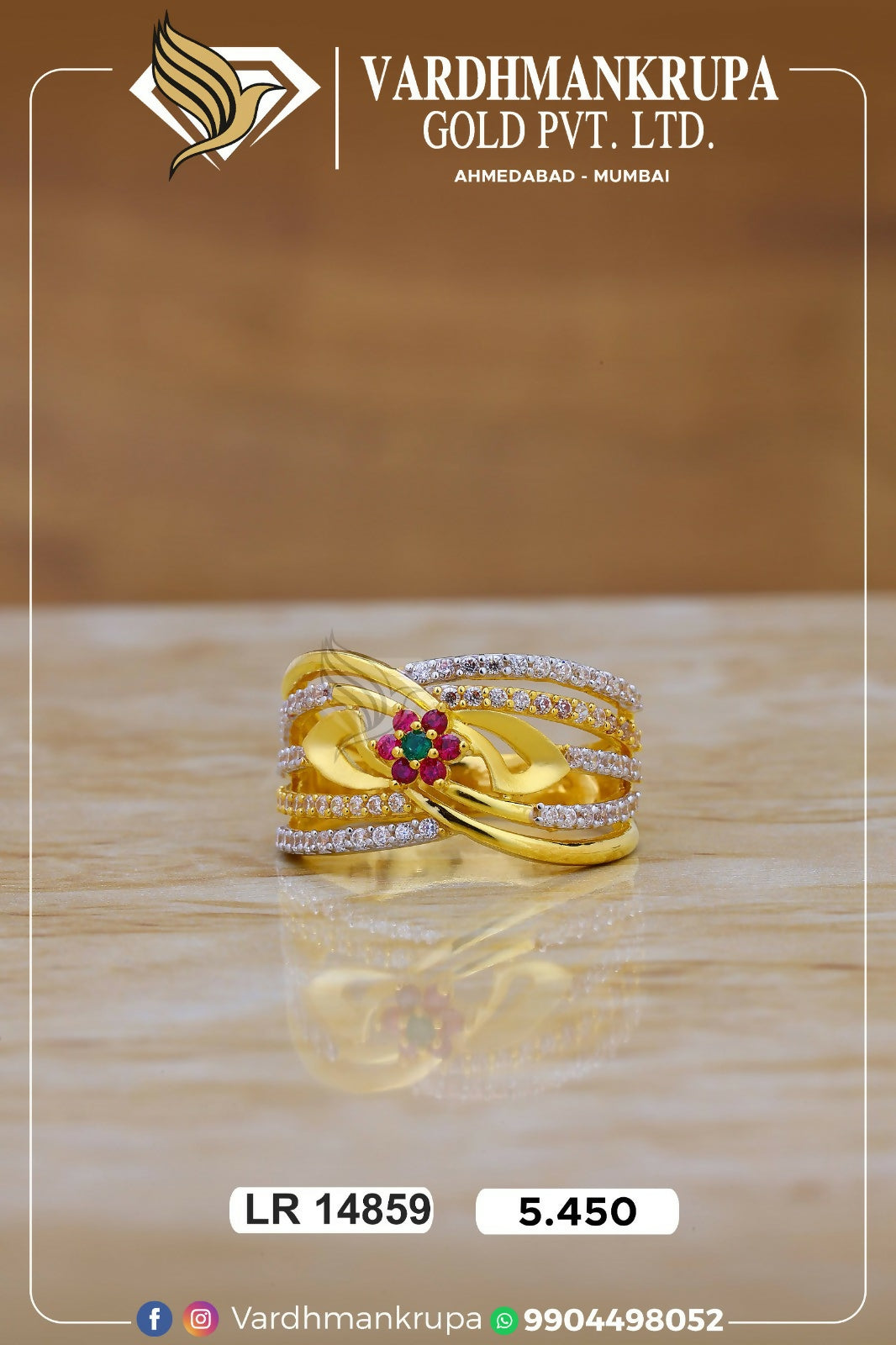 CZ Ladies Ring Sarafa Bazar India