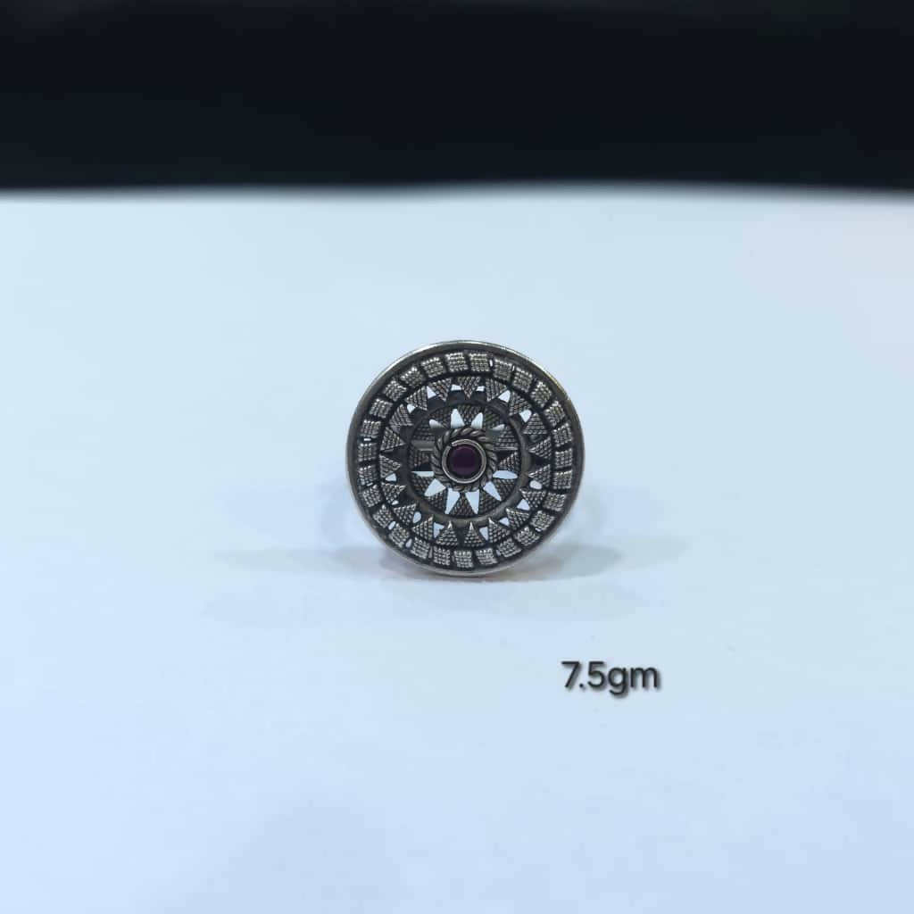 Silver Antique Ladies Ring Sarafa Bazar India