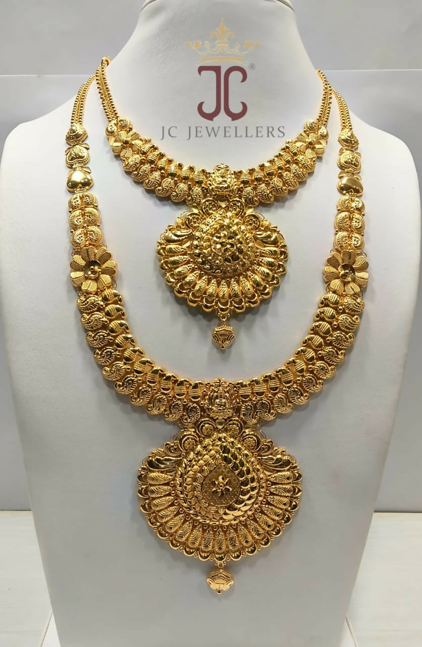 22kt Necklace & Long Set Sarafa Bazar India